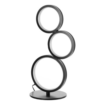 ONLI - Lámpara de mesa LED RINGS LED/17W/230V 4000K 37 cm negra