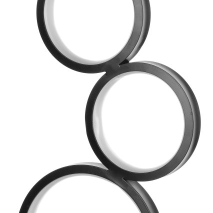 ONLI - Lámpara de mesa LED RINGS LED/17W/230V 4000K 37 cm negra