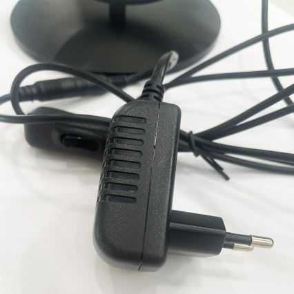 ONLI - Lámpara de mesa LED RINGS LED/17W/230V 4000K 37 cm negra