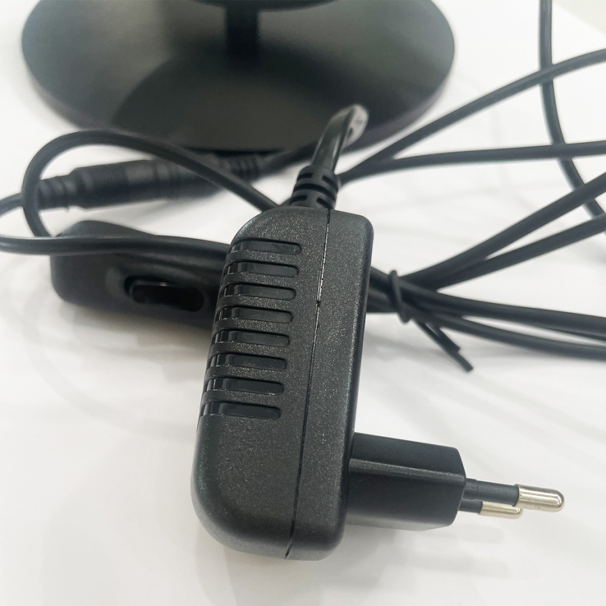 ONLI - Lámpara de mesa LED RINGS LED/17W/230V 4000K 37 cm negra