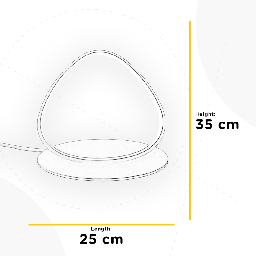 ONLI - Lámpara de mesa LED ROMEO LED/16W/230V 4000K 35 cm blanco