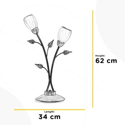 ONLI - Lámpara de mesa LILIANA 2xE14/6W/230V 60 cm