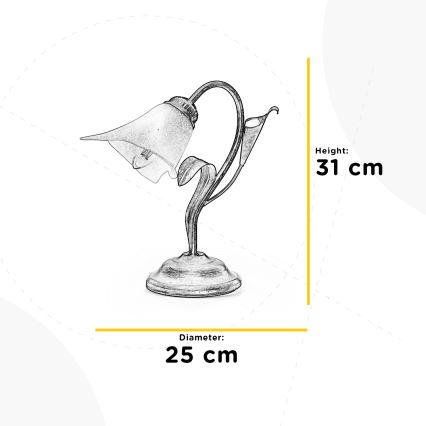 ONLI - Lámpara de mesa LUCREZIA 1xE14/6W/230V bronce