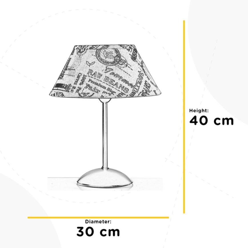 ONLI - Lámpara de mesa MAIDA 1xE27/15W/230V 40 cm marrón