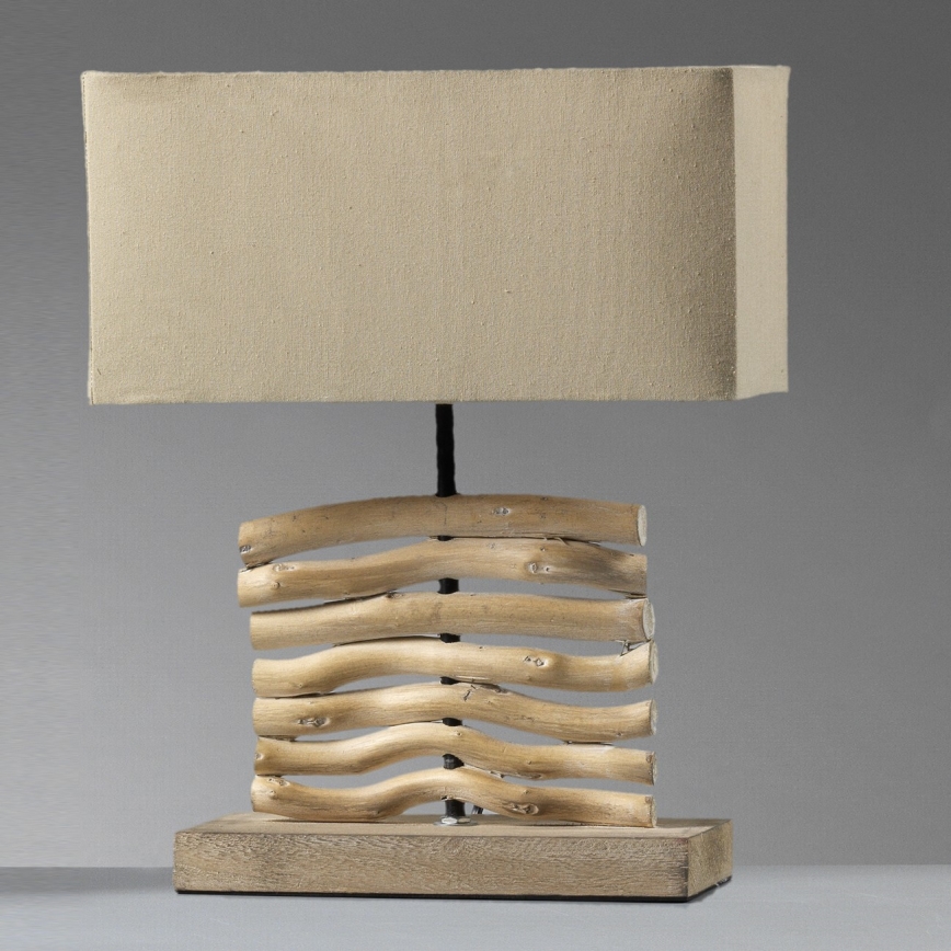 ONLI - Lámpara de mesa MARICA 1xE27/22W/230V beige 38 cm