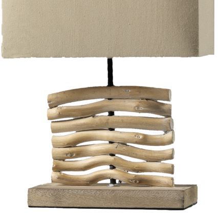 ONLI - Lámpara de mesa MARICA 1xE27/22W/230V beige 38 cm