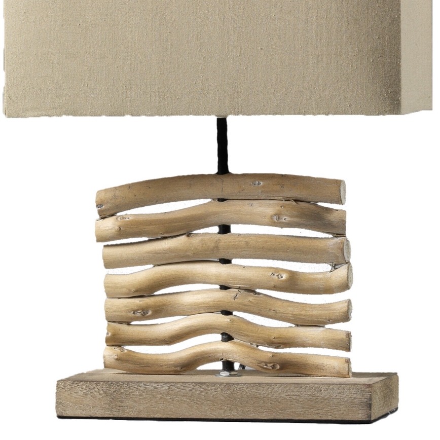 ONLI - Lámpara de mesa MARICA 1xE27/22W/230V beige 38 cm