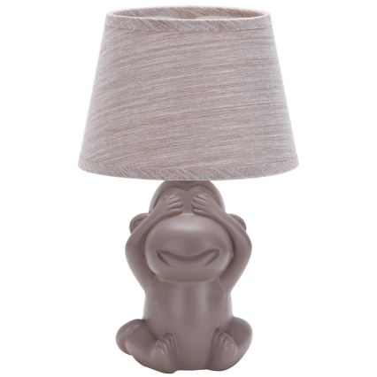 ONLI - Lámpara de mesa MONKEY 1xE14/6W/230V marrón