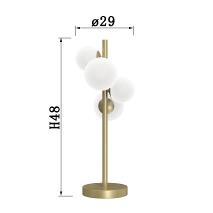ONLI - Lámpara de mesa PALOMA 4xG9/10W/230V 48 cm dorado