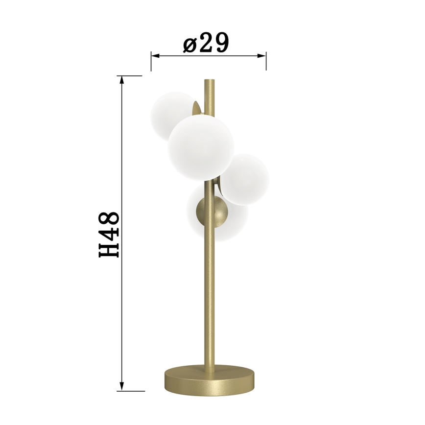 ONLI - Lámpara de mesa PALOMA 4xG9/10W/230V 48 cm dorado