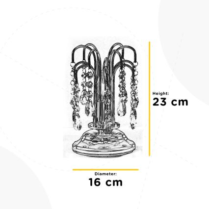 ONLI - Lámpara de mesa PIOGGIA 1xE14/6W/230V dorado