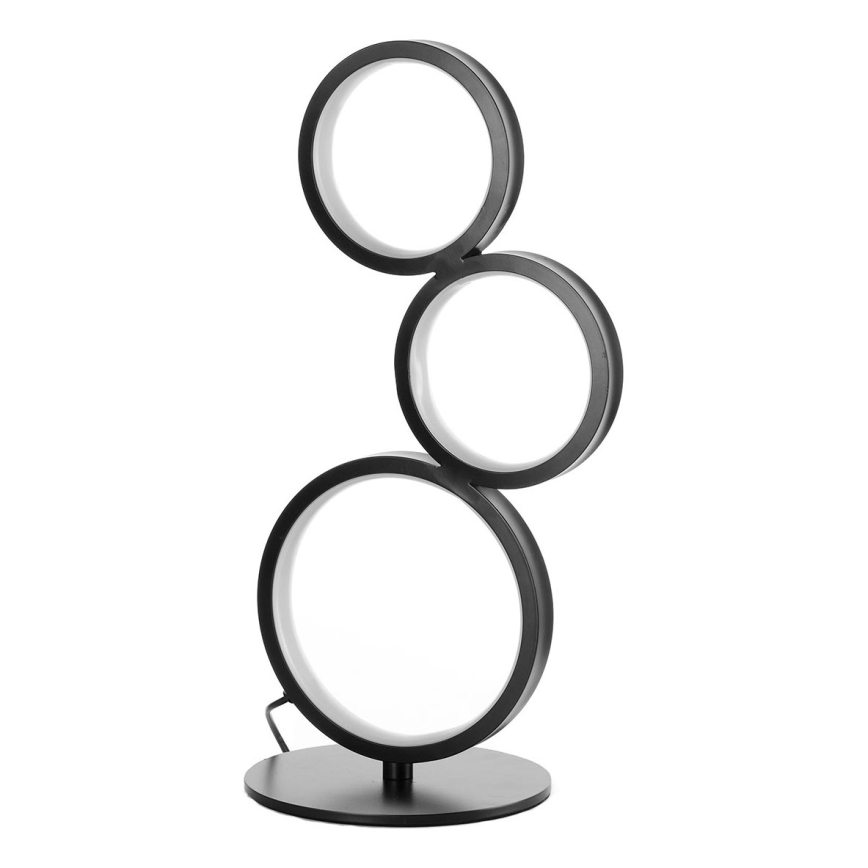 ONLI - Lámpara de mesa RINGS LED/17W/230V 4000K negra