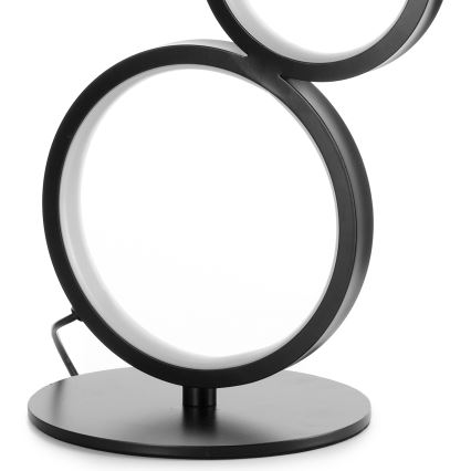 ONLI - Lámpara de mesa RINGS LED/17W/230V 4000K negra