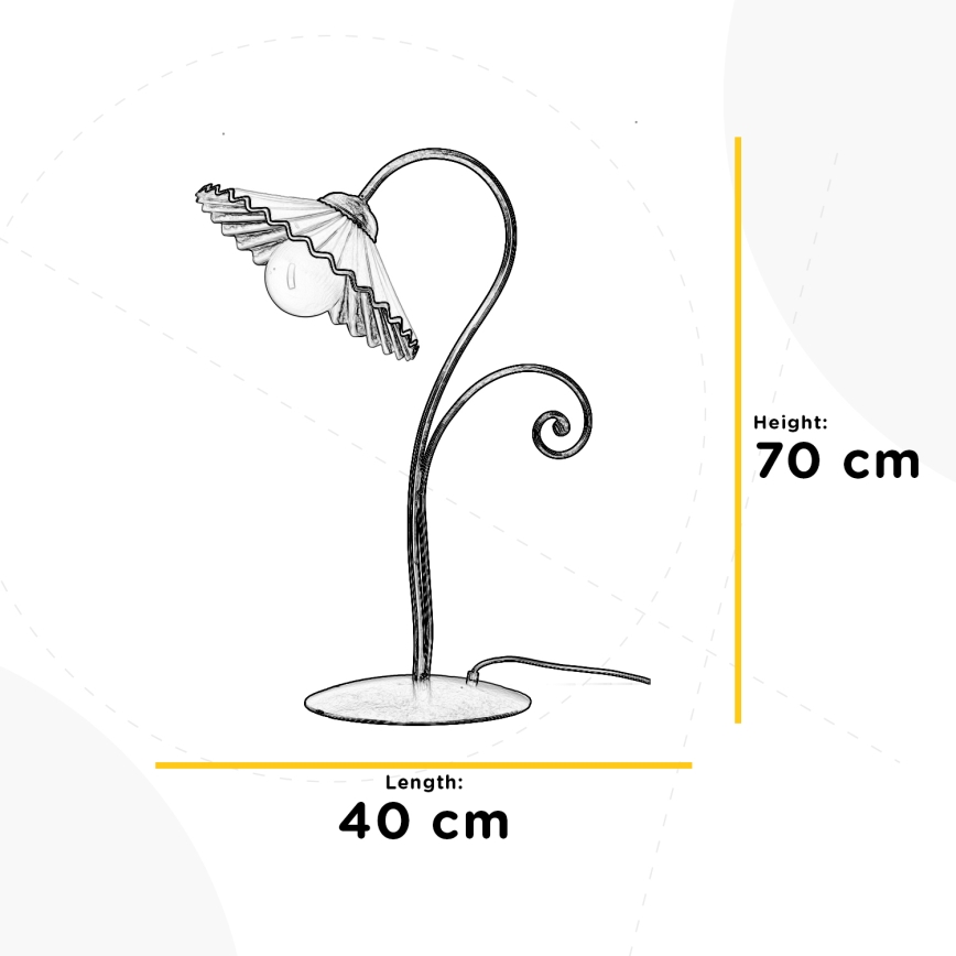 ONLI - Lámpara de mesa ROSINA 1xE27/22W/230V 70 cm