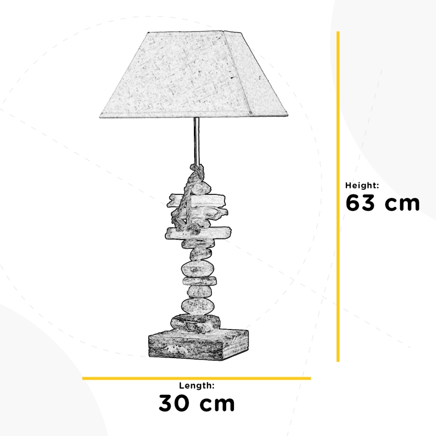 ONLI - Lámpara de mesa SEREGON 1xE27/22W/230V 63 cm