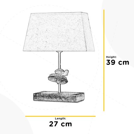 ONLI - Lámpara de mesa SEREGON 1xE27/22W/230V