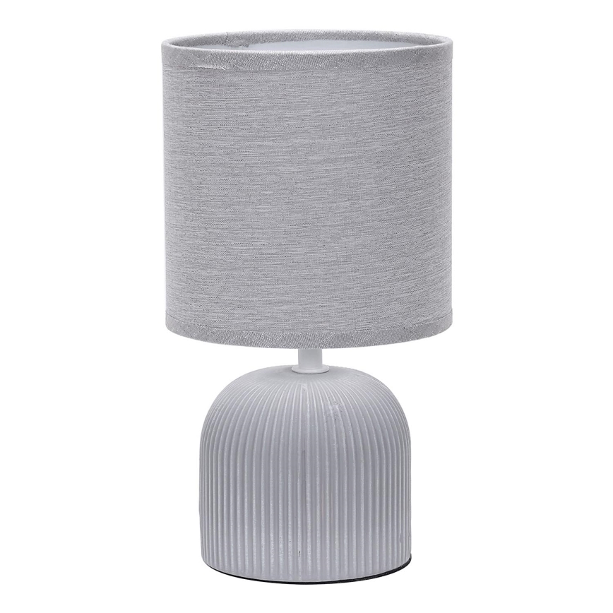 ONLI - Lámpara de mesa SHELLY 1xE27/22W/230V gris 28 cm