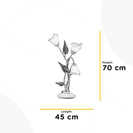 ONLI - Lámpara de mesa VANDA 3xE14/6W/230V 70 cm