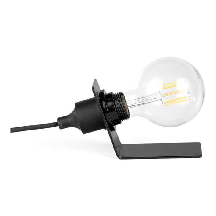 ONLI - Lámpara de mesa WIRE 1xE27/15W/230V 10 cm negro