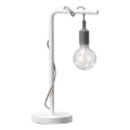 ONLI - Lámpara de mesa WIRE 1xE27/15W/230V 50 cm gris/blanco
