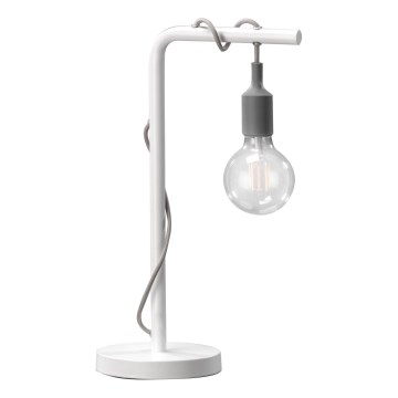 ONLI - Lámpara de mesa WIRE 1xE27/15W/230V 50 cm gris/blanco