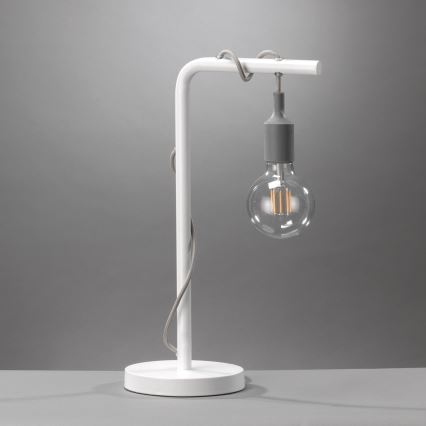 ONLI - Lámpara de mesa WIRE 1xE27/15W/230V 50 cm gris/blanco