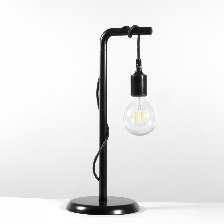 ONLI - Lámpara de mesa WIRE 1xE27/15W/230V 50 cm negro