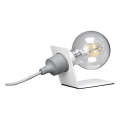 ONLI - Lámpara de mesa WIRE 1xE27/15W/230V 9 cm gris/blanco