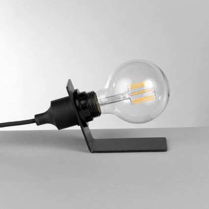 ONLI - Lámpara de mesa WIRE 1xE27/15W/230V 9 cm negro