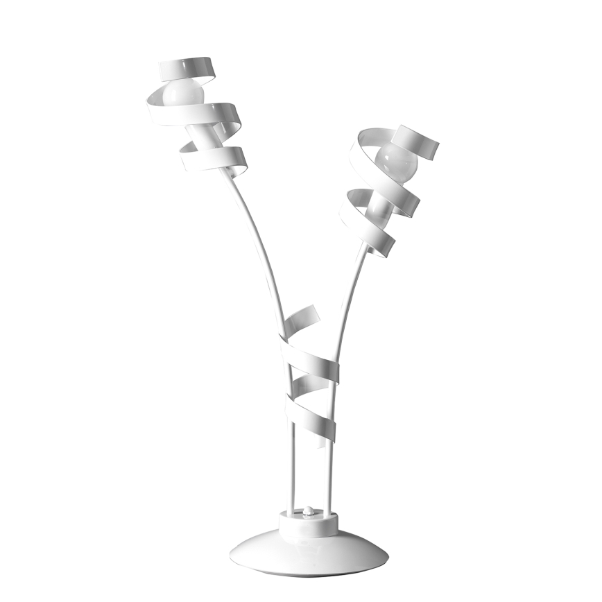 ONLI - Lámpara de mesa ZOE 2xE14/6W/230V 65 cm blanco