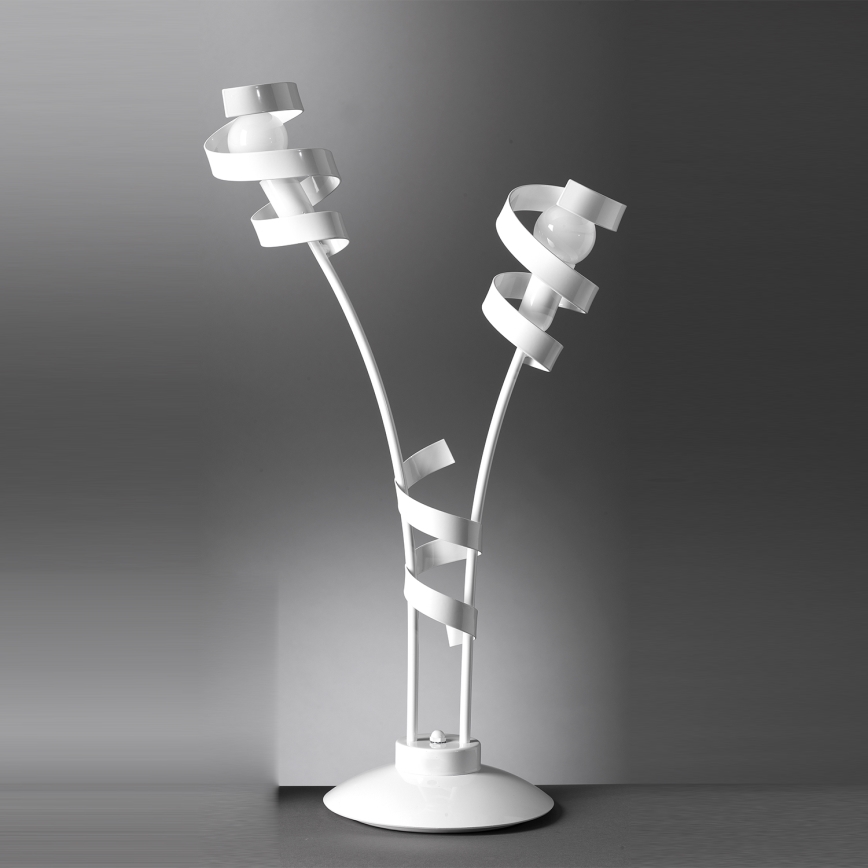 ONLI - Lámpara de mesa ZOE 2xE14/6W/230V 65 cm blanco