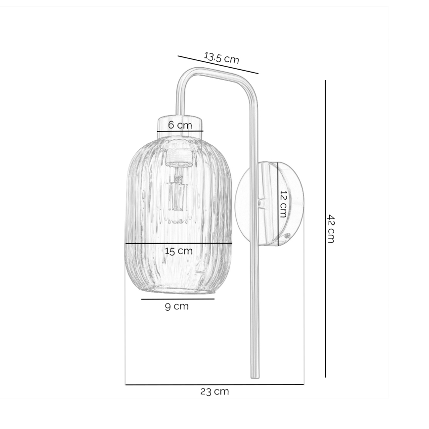 ONLI - Lámpara de pared DOROTY 1xE27/15W/230V latón