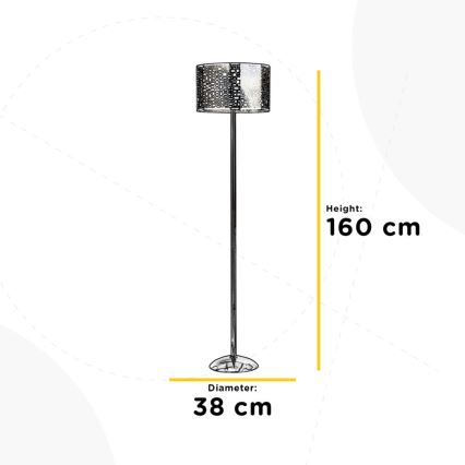 ONLI - Lámpara de pie BRUCE 1xE27/15W/230V cromo mate