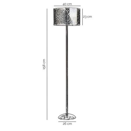 ONLI - Lámpara de pie BRUCE 1xE27/15W/230V cromo mate