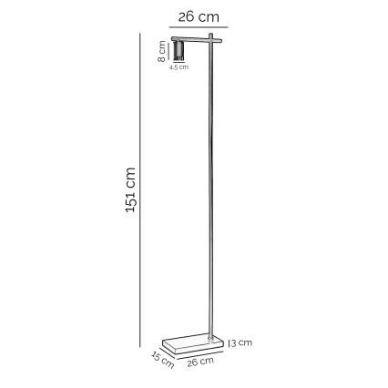 ONLI - Lámpara de pie CROSS 1xE27/22W/230V