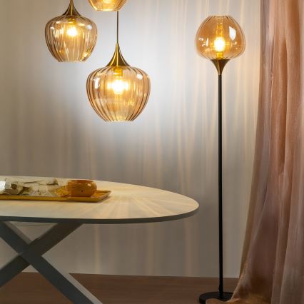 ONLI - Lámpara de pie ELIDE 1xE27/15W/230V negra/cobre