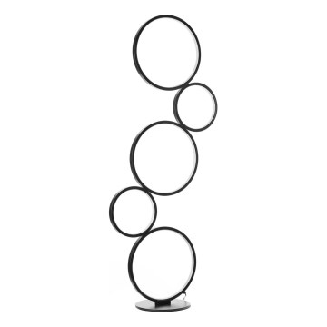 ONLI - Lámpara de pie LED RINGS LED/58W/230V 4000K negra