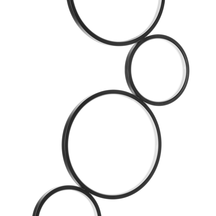ONLI - Lámpara de pie LED RINGS LED/58W/230V 4000K negra