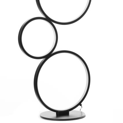 ONLI - Lámpara de pie LED RINGS LED/58W/230V 4000K negra