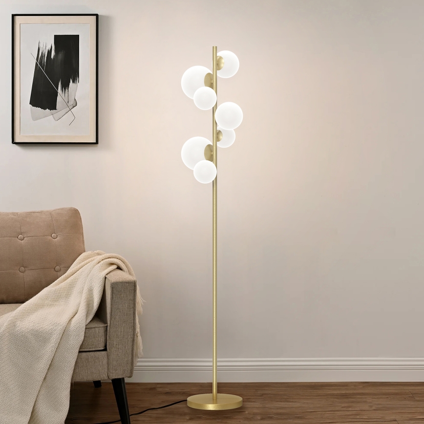 ONLI - Lámpara de pie PALOMA 7xG9/10W/230V dorado
