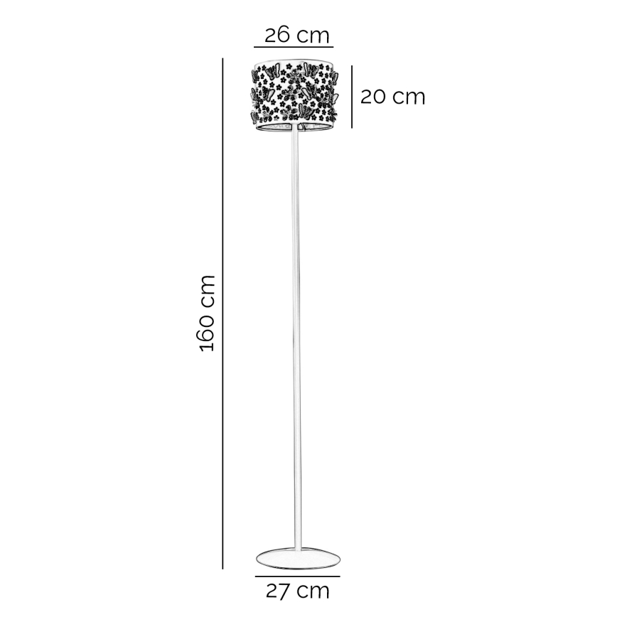ONLI - Lámpara de pie TITILLA 1xE27/22W/230V morado/blanco