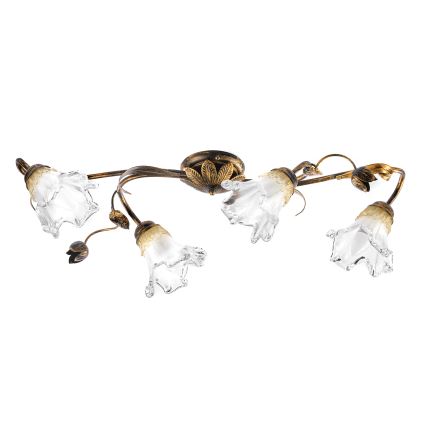 ONLI - Lámpara de techo ARIANNA 4xE14/6W/230V bronce