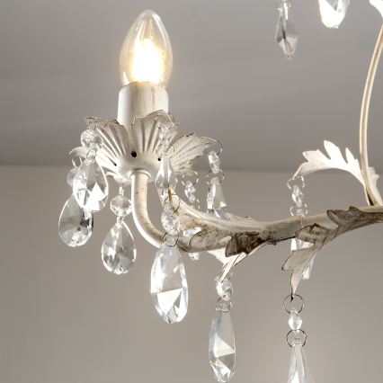 ONLI - Lámpara de techo con cadena TERESA 3xE14/6W/230V blanca