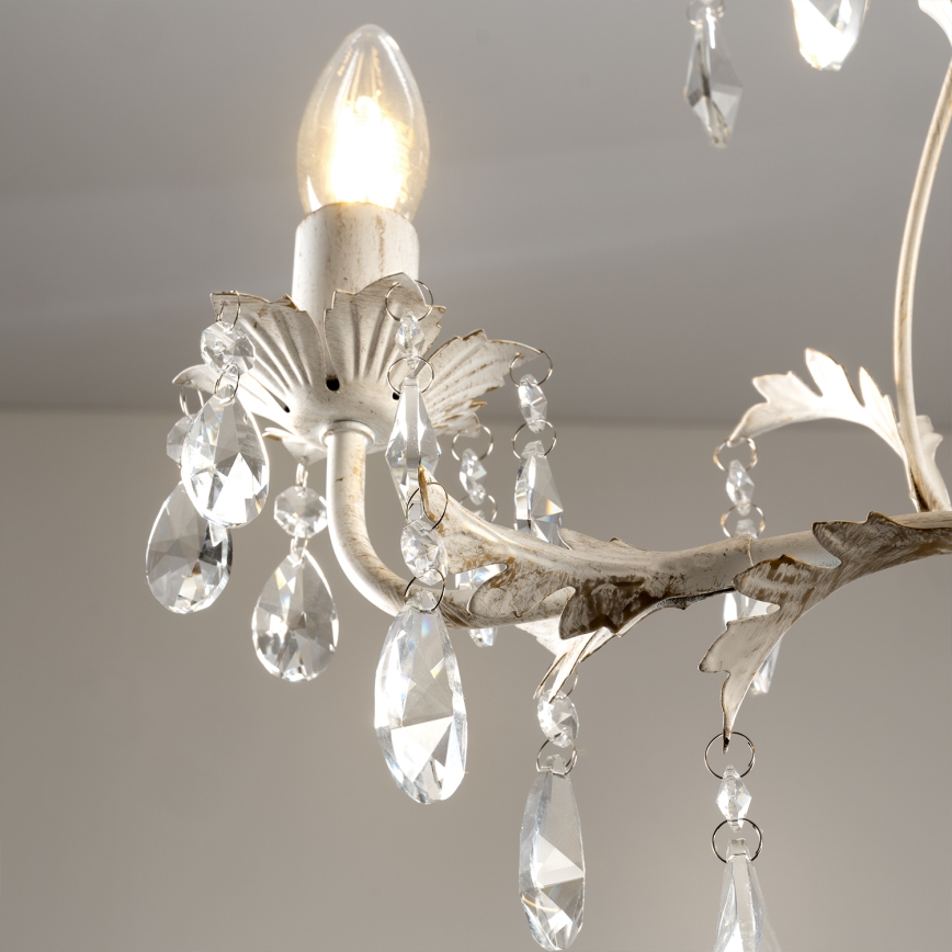 ONLI - Lámpara de techo con cadena TERESA 3xE14/6W/230V blanca