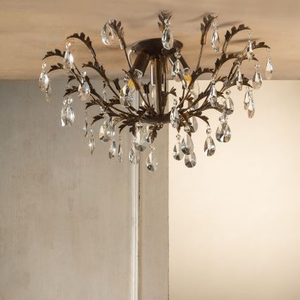 ONLI - Lámpara de techo TERESA 3xE14/6W/230V en bronce