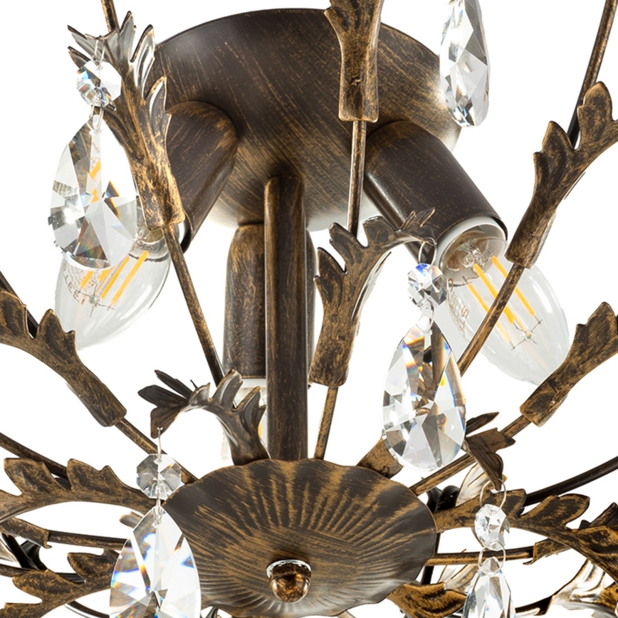 ONLI - Lámpara de techo TERESA 3xE14/6W/230V en bronce