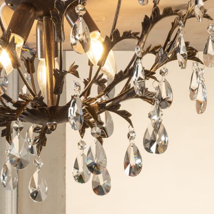 ONLI - Lámpara de techo TERESA 3xE14/6W/230V en bronce