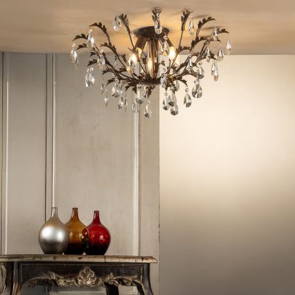 ONLI - Lámpara de techo TERESA 3xE14/6W/230V en bronce