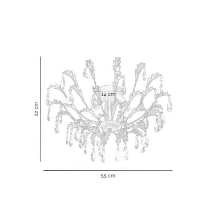 ONLI - Lámpara de techo TERESA 3xE14/6W/230V en bronce