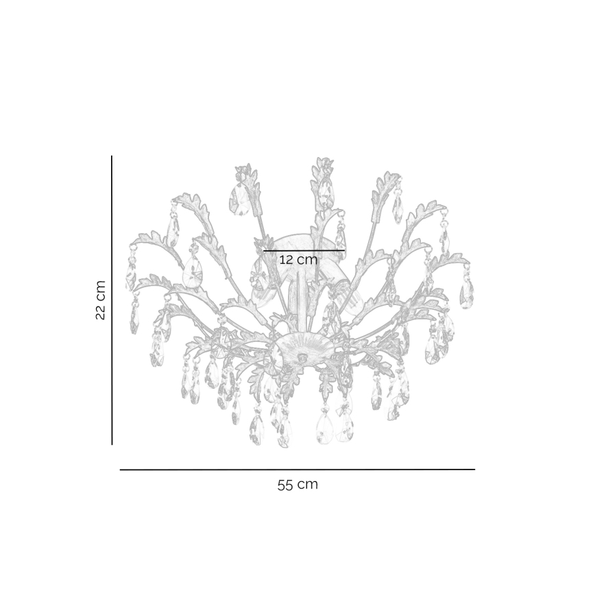 ONLI - Lámpara de techo TERESA 3xE14/6W/230V en bronce